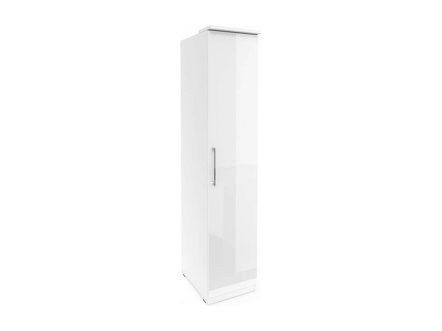 Armoire 1 porte pour dressing collection MODULO coloris blanc avec LED incluses.