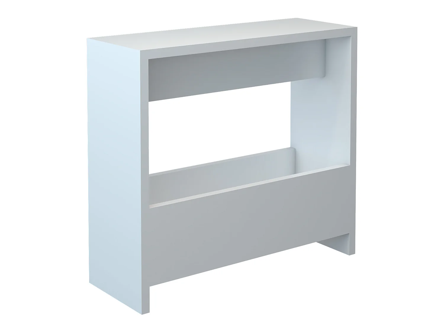 Table d'appoint rectangulaire Rødovre avec porte-revues 60 x 55 x 20 cm blanc [en.casa]