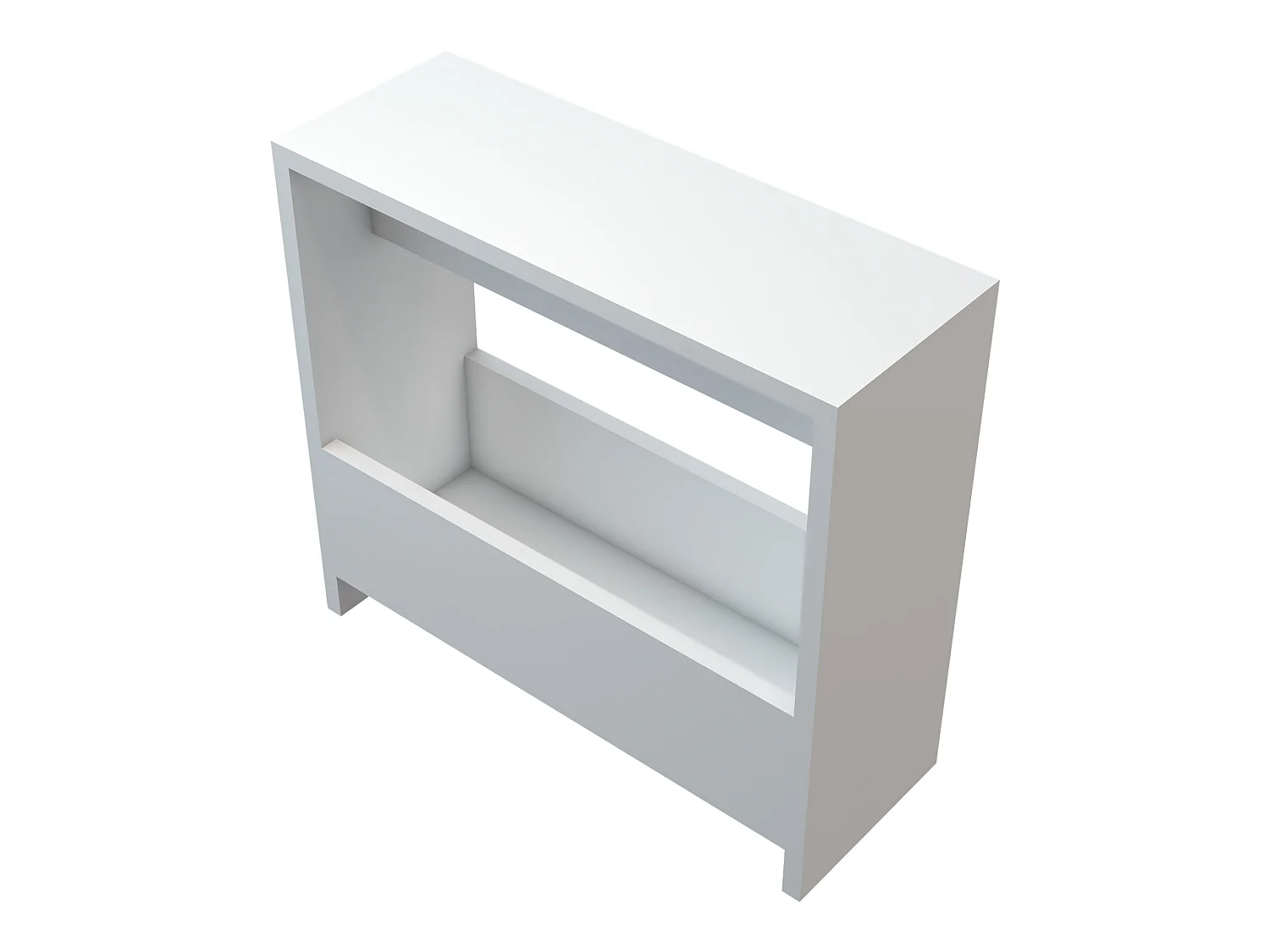 Table d'appoint rectangulaire Rødovre avec porte-revues 60 x 55 x 20 cm blanc [en.casa]