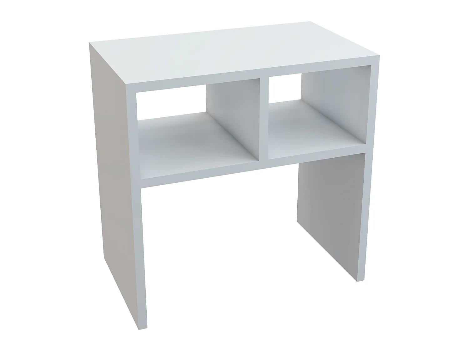 Table d'appoint rectangualire Ravnsborg avec 2 compartiments de stockage 50 x 50 x 30 cm blanc [en.casa]
