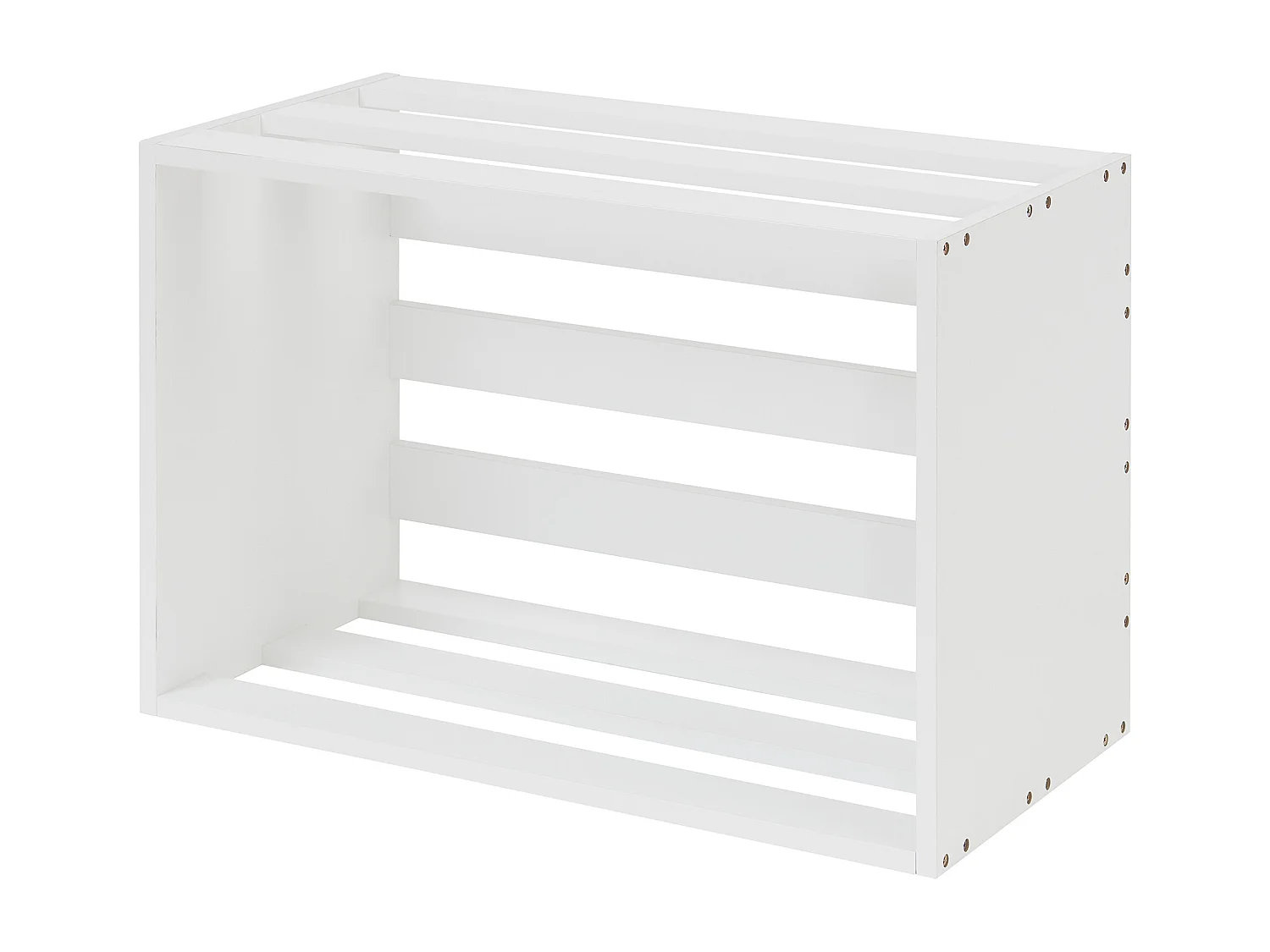 Table d'appoint rectangulaire Rønde boîte de stockage 43 x 64 x 33 cm blanc [en.casa]