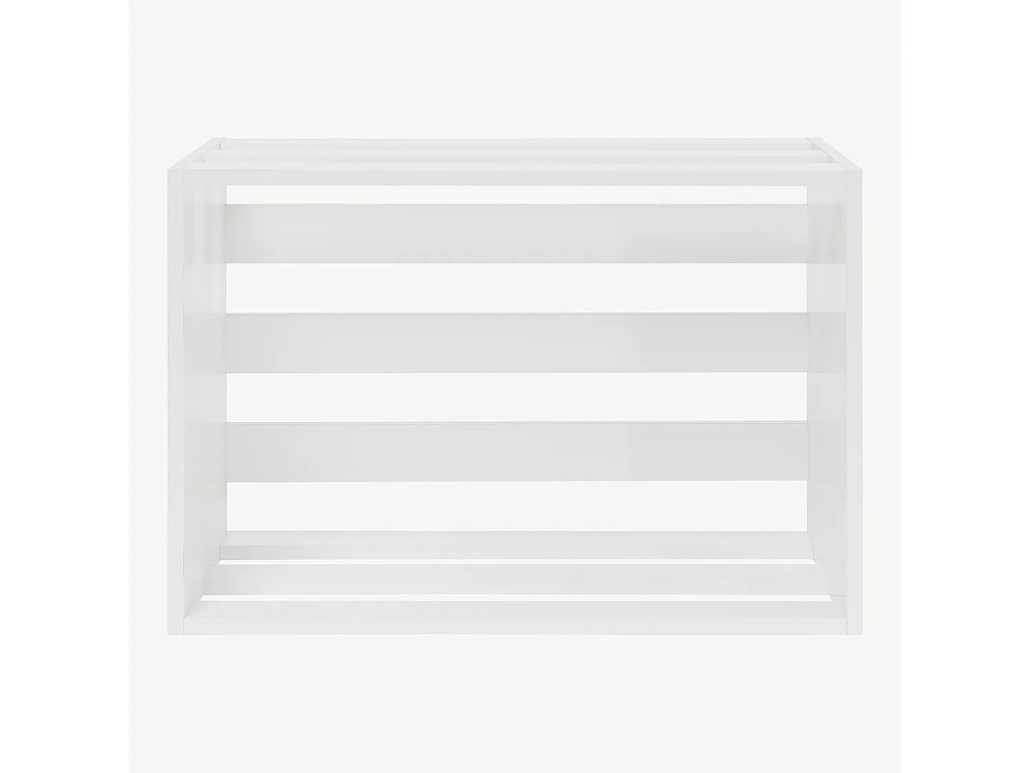 Table d'appoint rectangulaire Rønde boîte de stockage 43 x 64 x 33 cm blanc [en.casa]