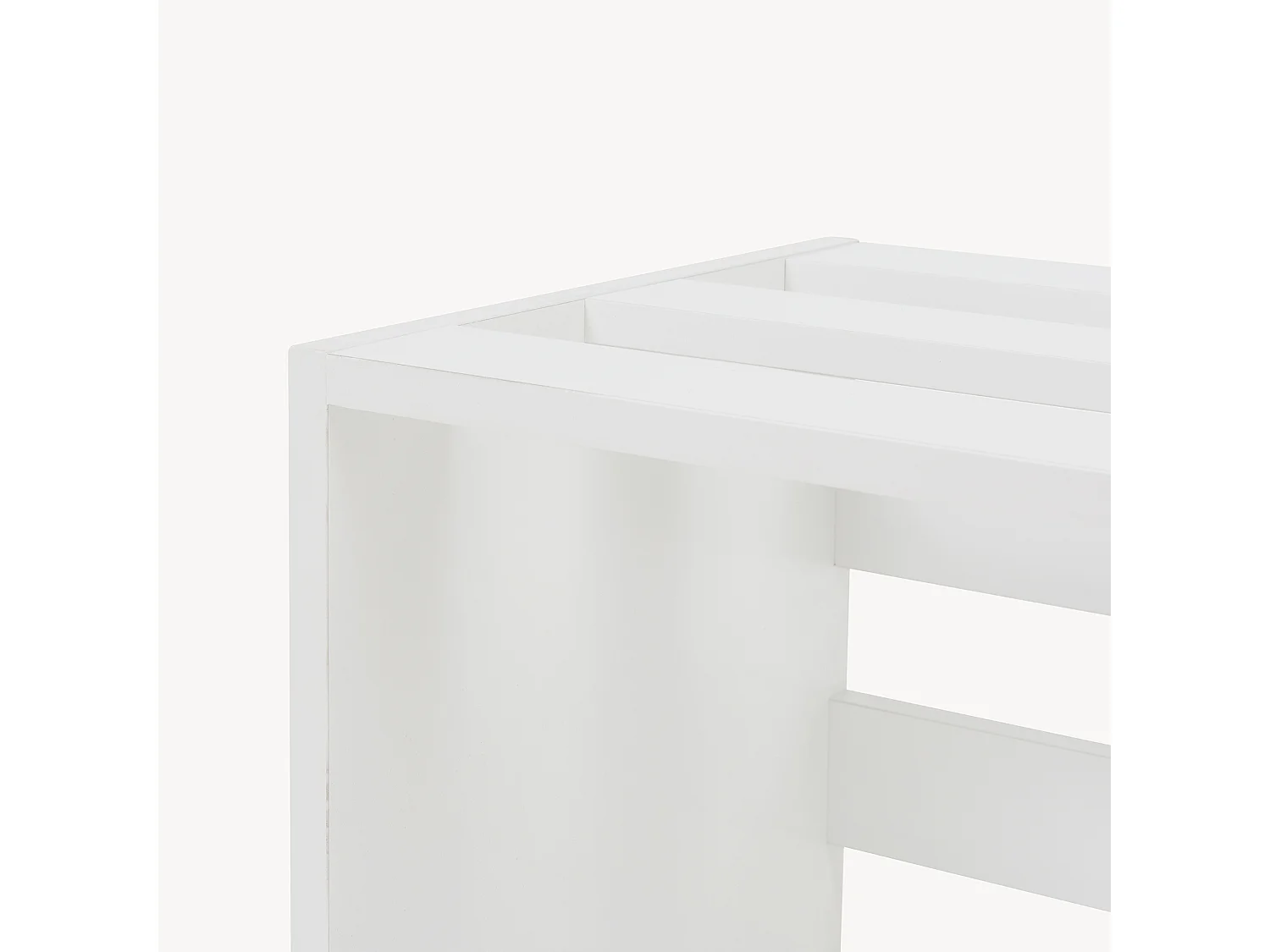 Table d'appoint rectangulaire Rønde boîte de stockage 43 x 64 x 33 cm blanc [en.casa]