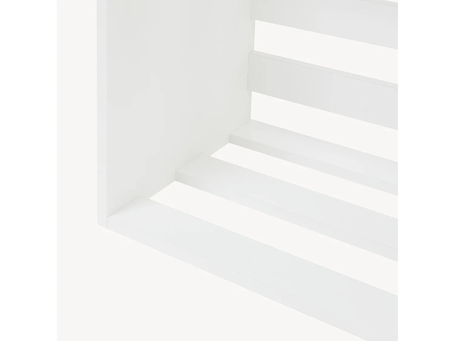 Table d'appoint rectangulaire Rønde boîte de stockage 43 x 64 x 33 cm blanc [en.casa]