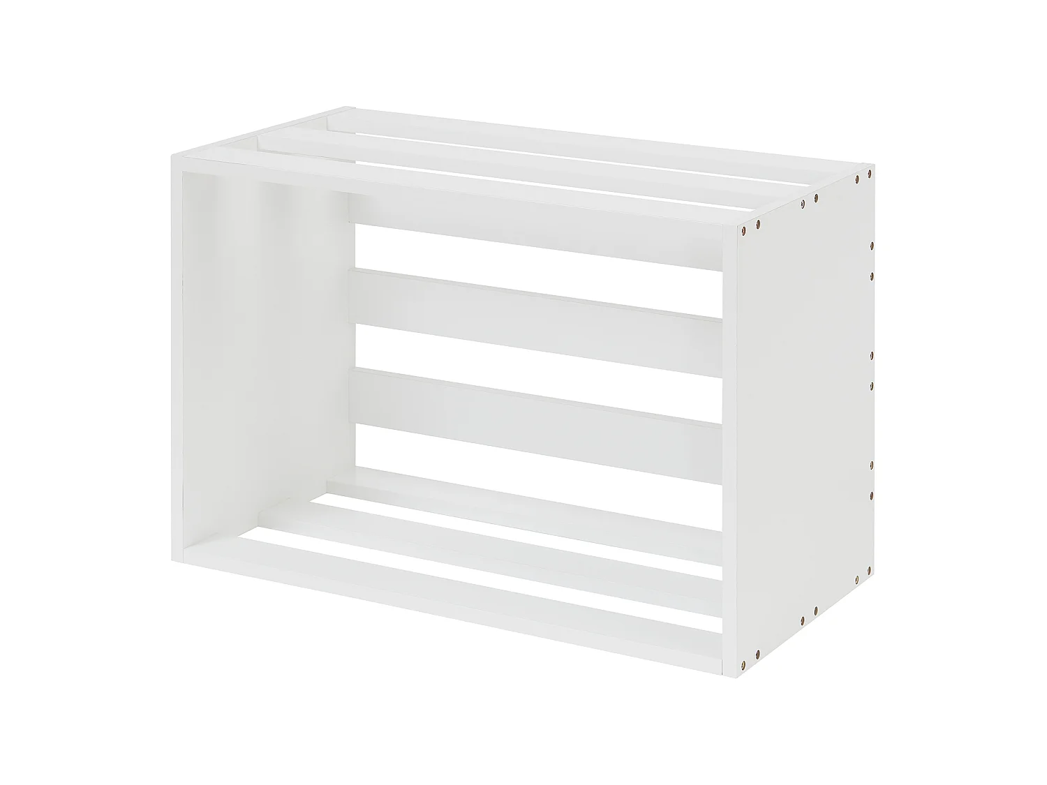 Table d'appoint rectangulaire Rønde boîte de stockage 43 x 64 x 33 cm blanc [en.casa]