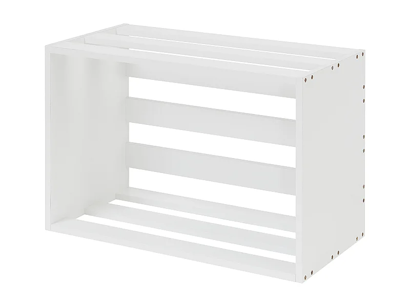 Table d'appoint rectangulaire Rønde boîte de stockage 43 x 64 x 33 cm blanc [en.casa]