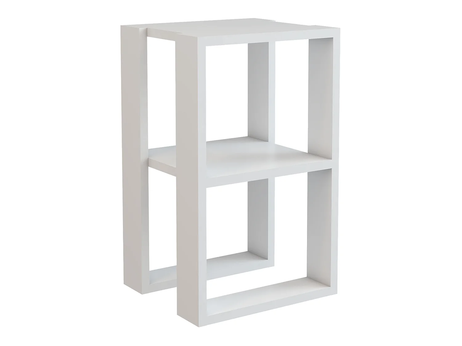 Table d'appoint carrée Thyholm avec surface de stockage 55 x 30 x 30 cm blanc [en.casa]