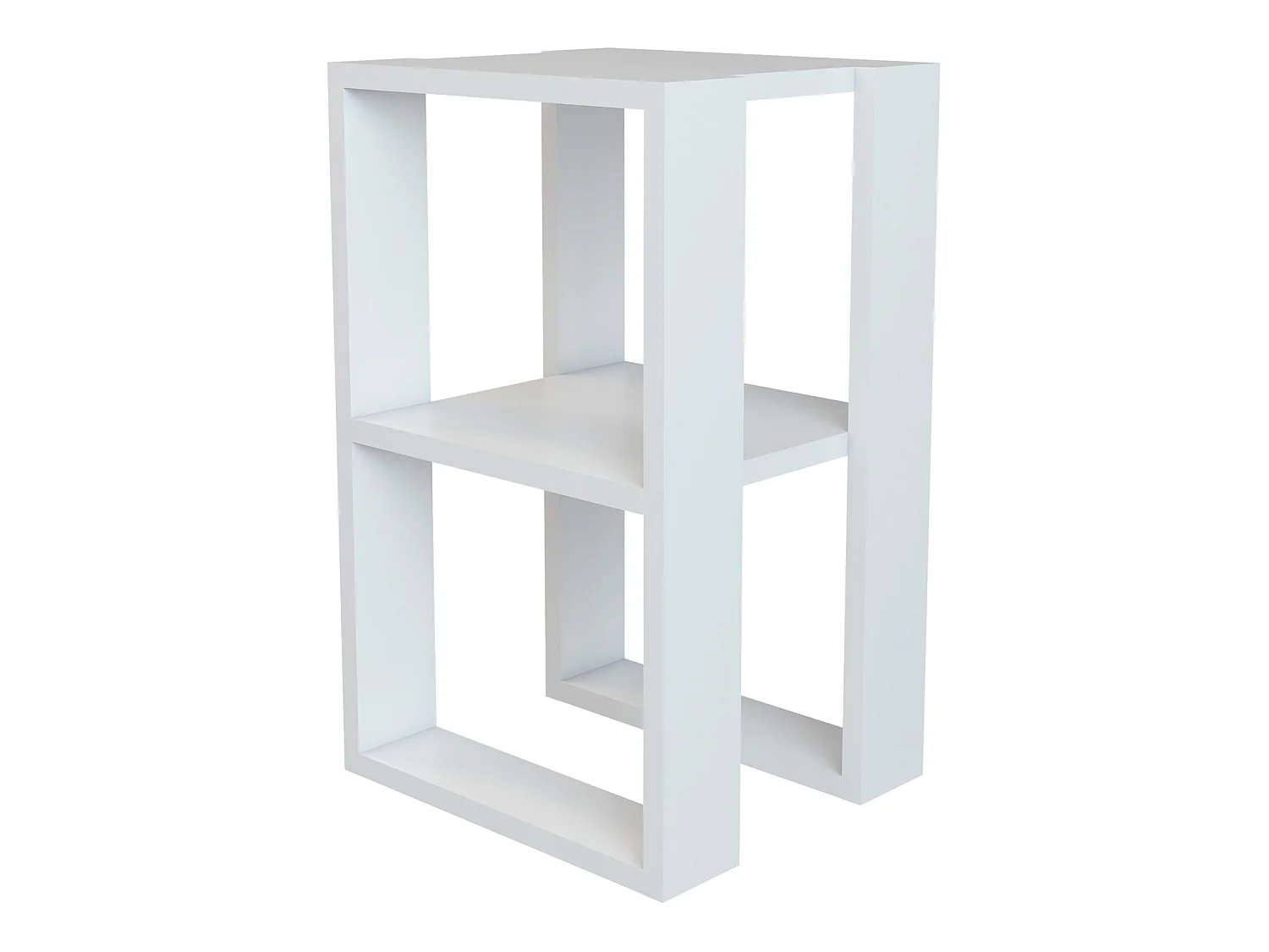 Table d'appoint carrée Thyholm avec surface de stockage 55 x 30 x 30 cm blanc [en.casa]