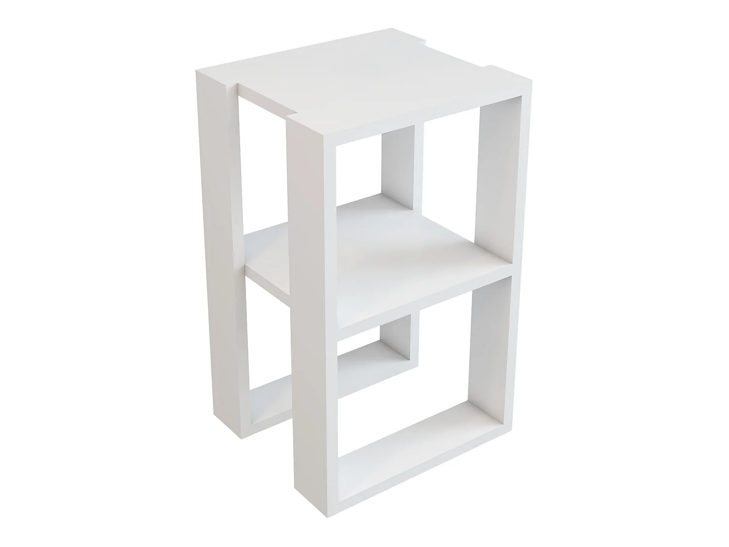Table d'appoint carrée Thyholm avec surface de stockage 55 x 30 x 30 cm blanc [en.casa]