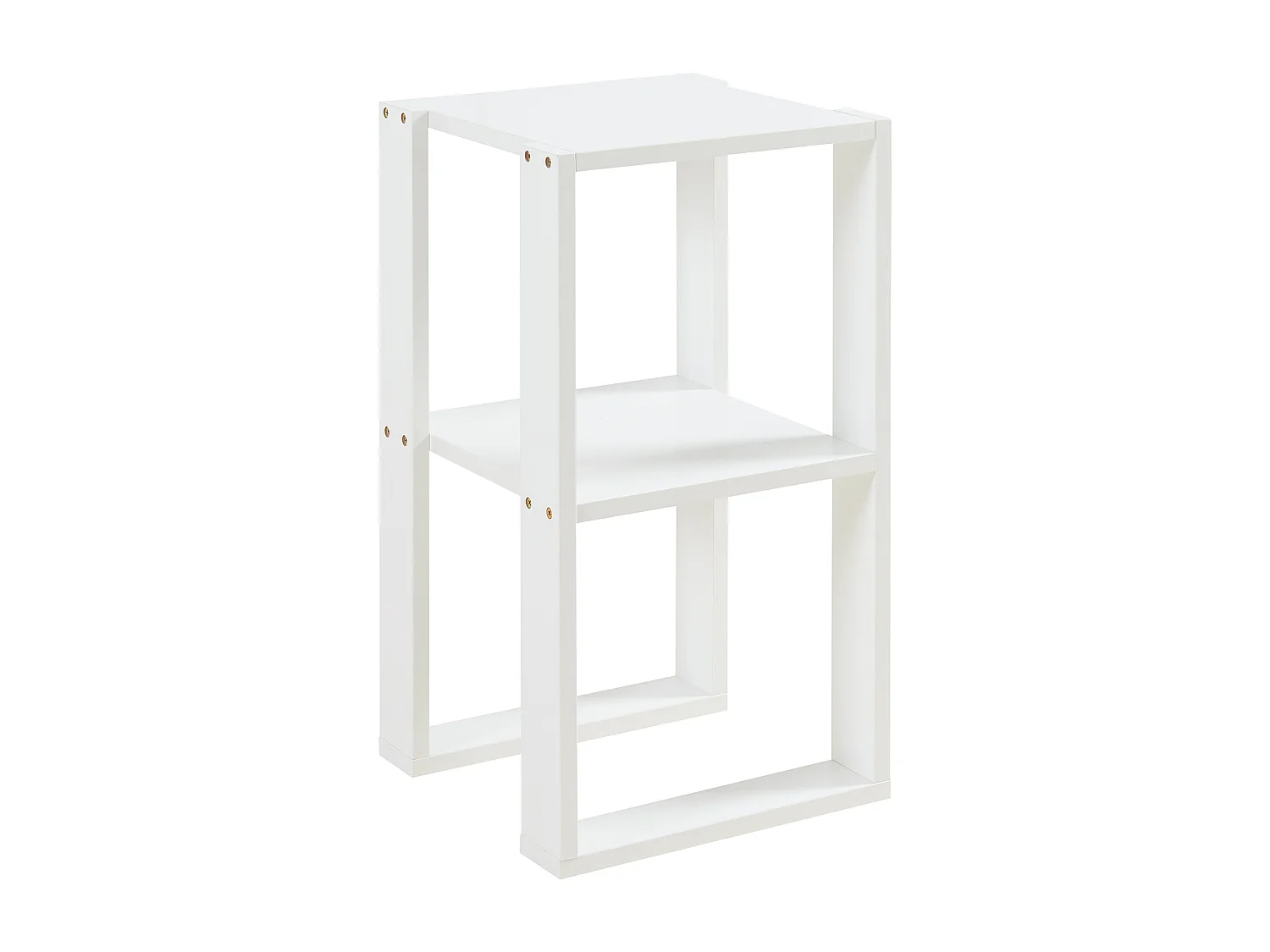Table d'appoint carrée Thyholm avec surface de stockage 55 x 30 x 30 cm blanc [en.casa]