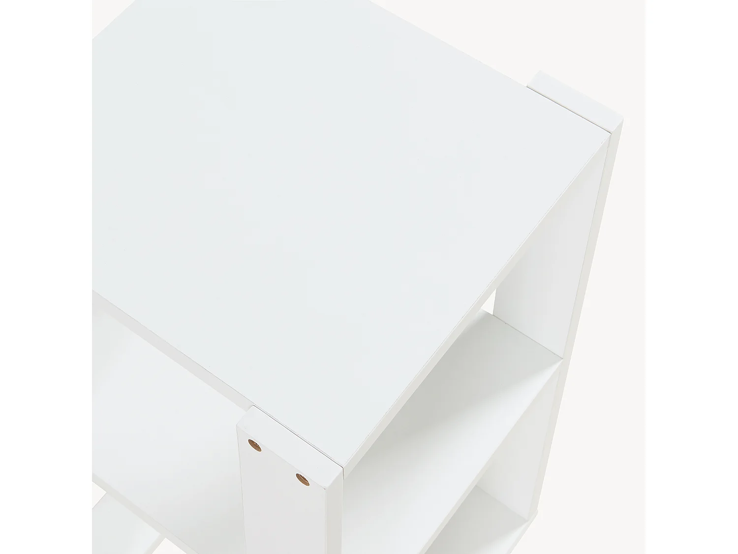 Table d'appoint carrée Thyholm avec surface de stockage 55 x 30 x 30 cm blanc [en.casa]