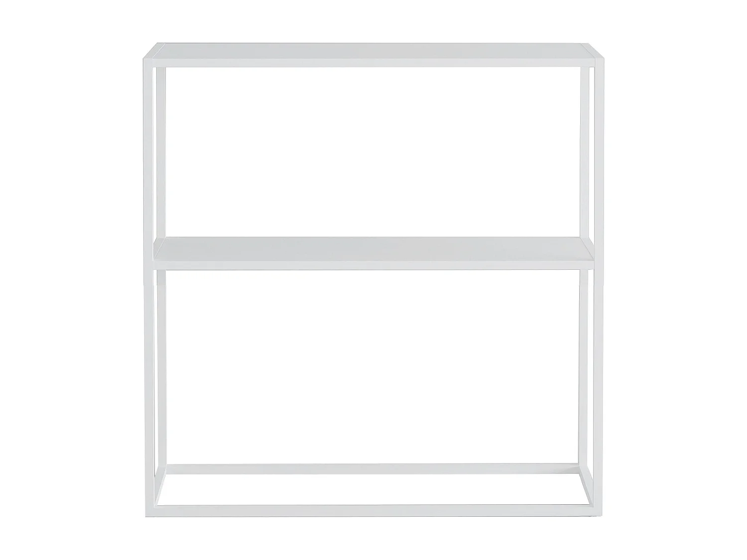 Table console Strömstad avec surface de rangement 80 x 79,5 x 26 cm blanc mat [en.casa]