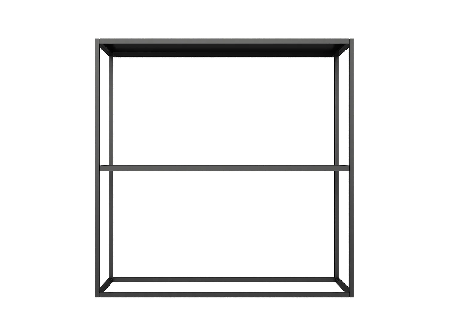 Table console Strömstad avec surface de rangement 80 x 79,5 x 26 cm noir mat [en.casa]