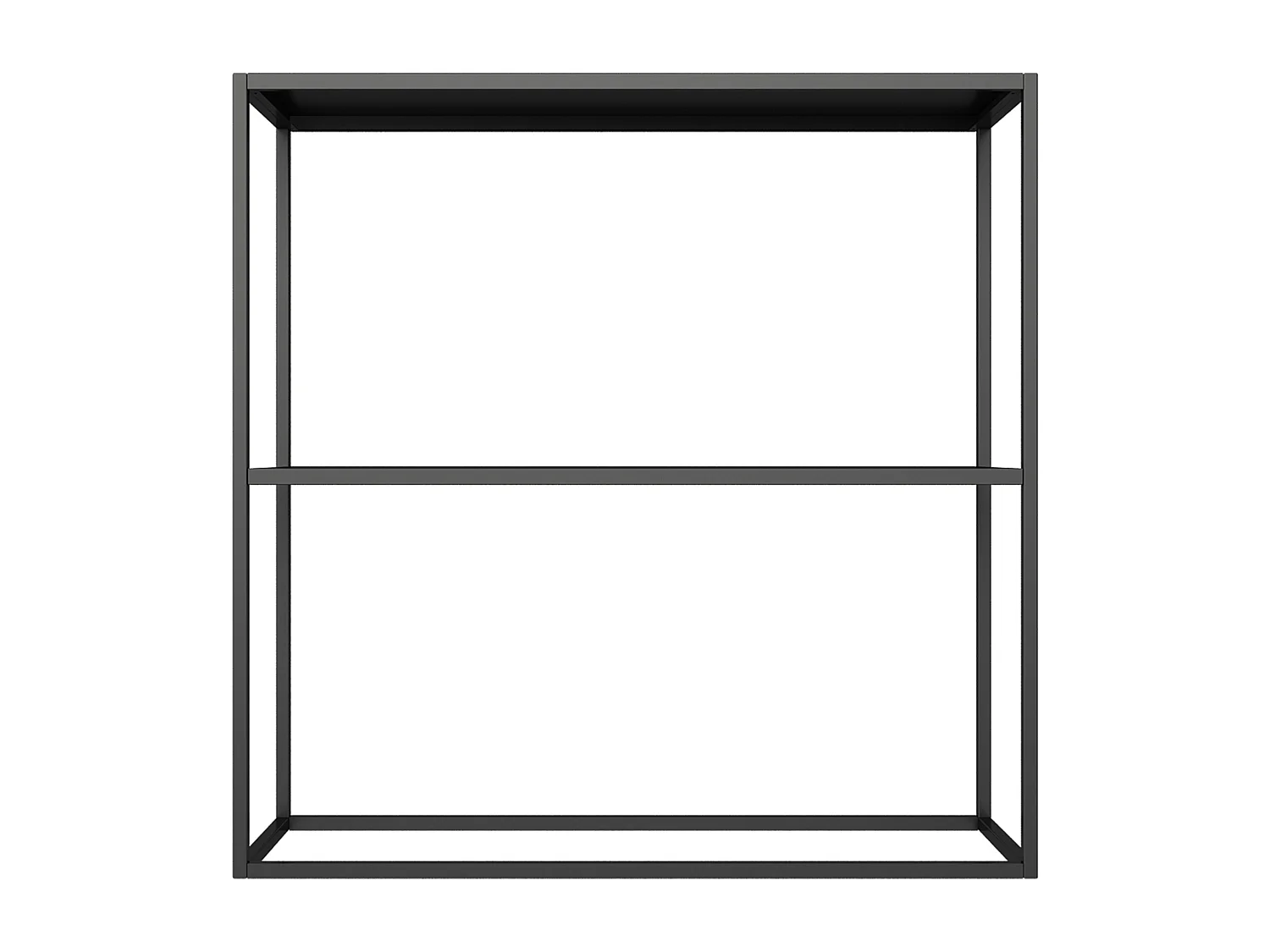 Table console Strömstad avec surface de rangement 80 x 79,5 x 26 cm noir mat [en.casa]