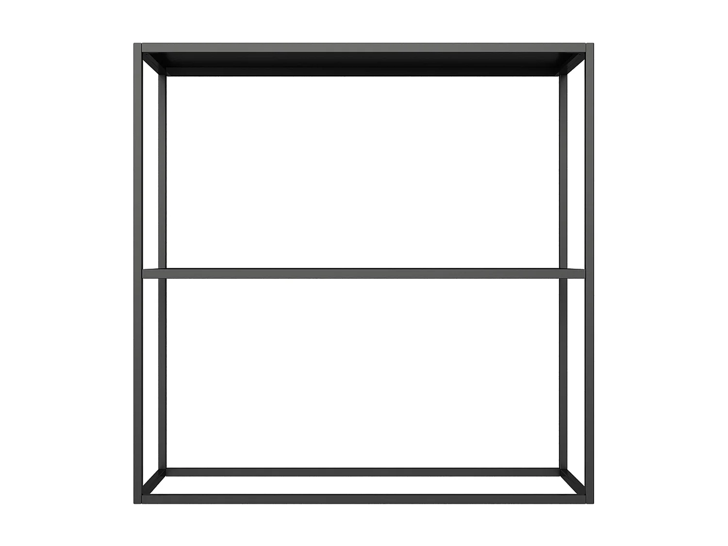 Table console Strömstad avec surface de rangement 80 x 79,5 x 26 cm noir mat [en.casa]