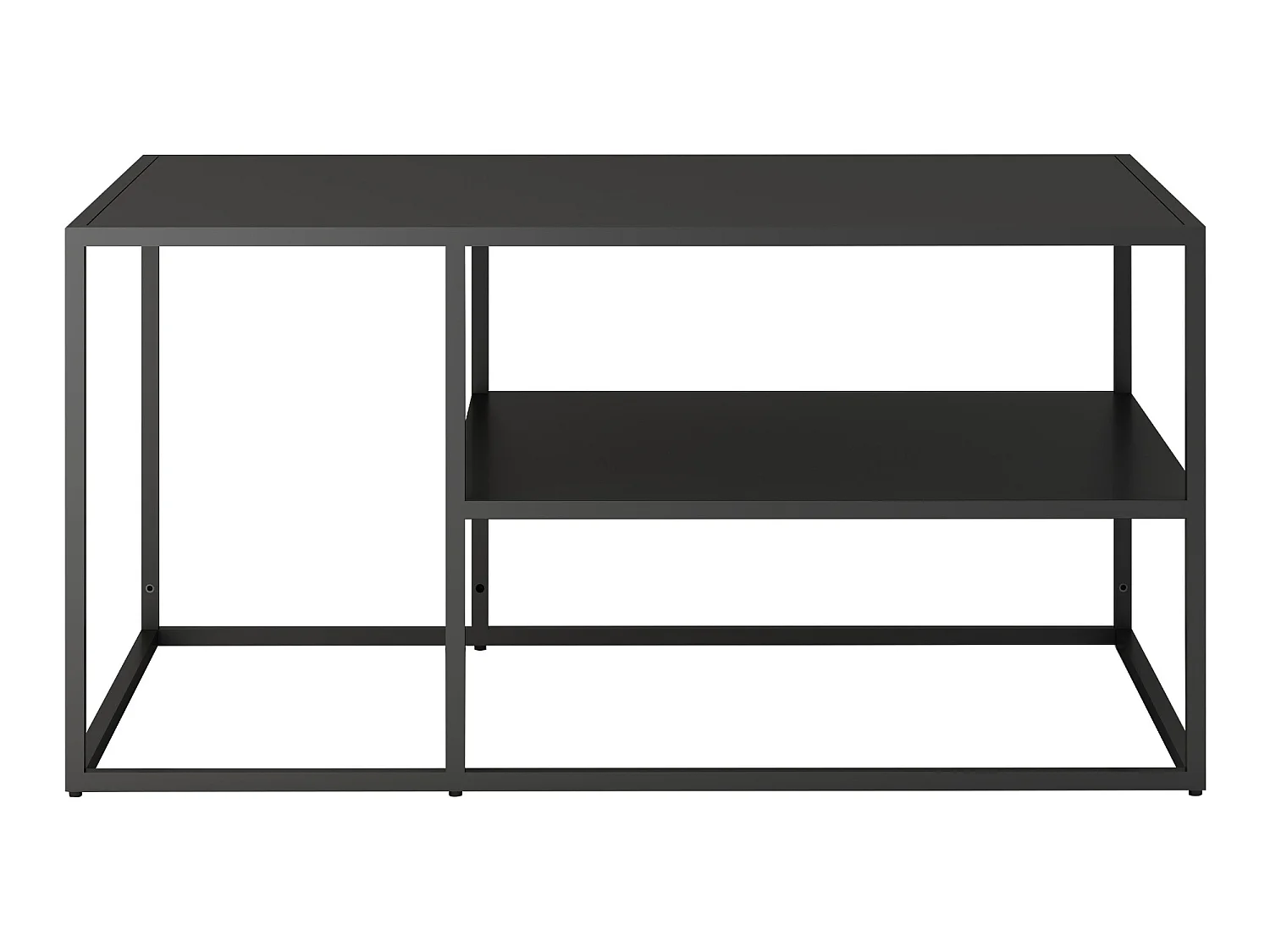 Table basse Solund du Salon Rectangulaire 45 x 90 x 60 cm Noir [en.casa]