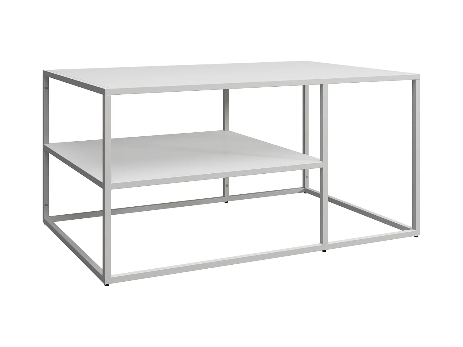 Table basse Solund du Salon Rectangulaire 45 x 90 x 60 cm Blanc [en.casa]