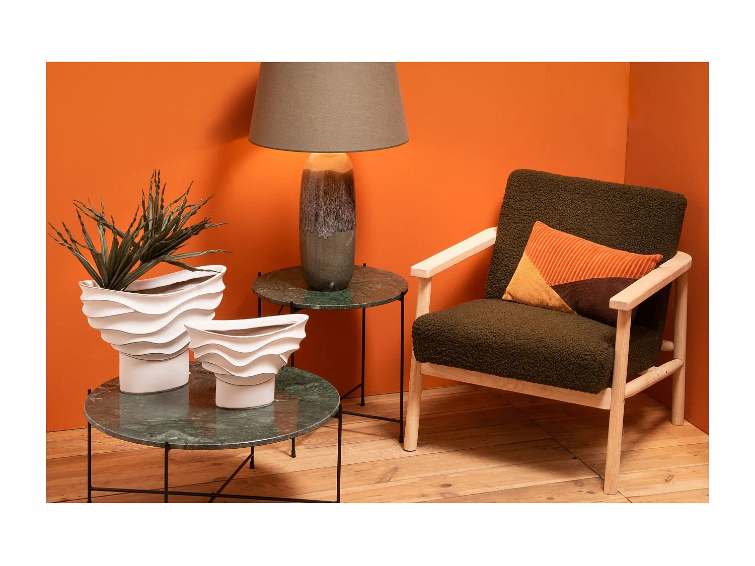 Table basse marbre vert