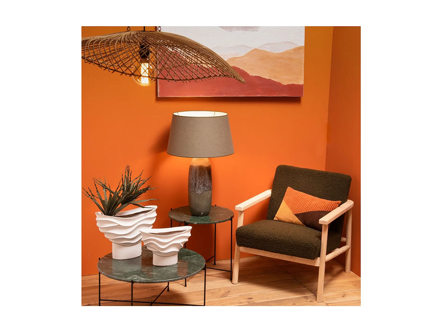 Table basse marbre vert