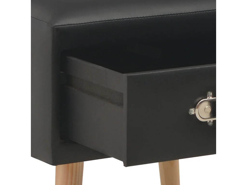 Table de nuit chevet noire 40 x 35 x 40 cm 1402103