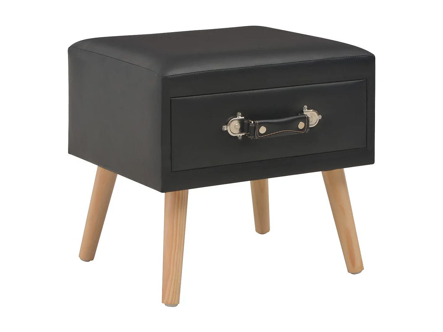 Table de nuit chevet noire 40 x 35 x 40 cm 1402103