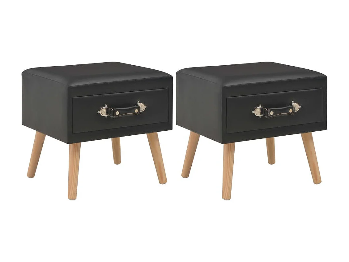 Comodino comodino cassettiera armadio mobili camera da letto 2 pz nero 40x35x40 cm sintetico 1402080