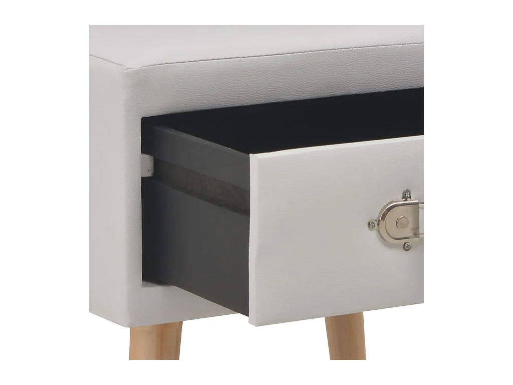 Table de nuit chevet blanche 40 x 35 x 40 cm 1402068