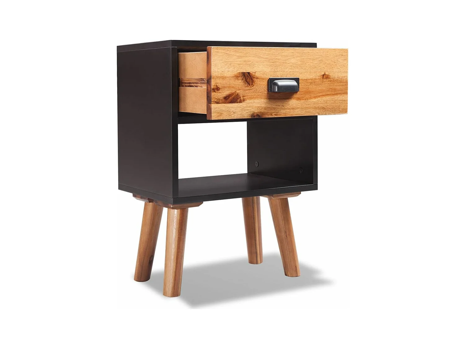 Lot de 2 tables effet bois 40 x 30 x 58 cm 1402167