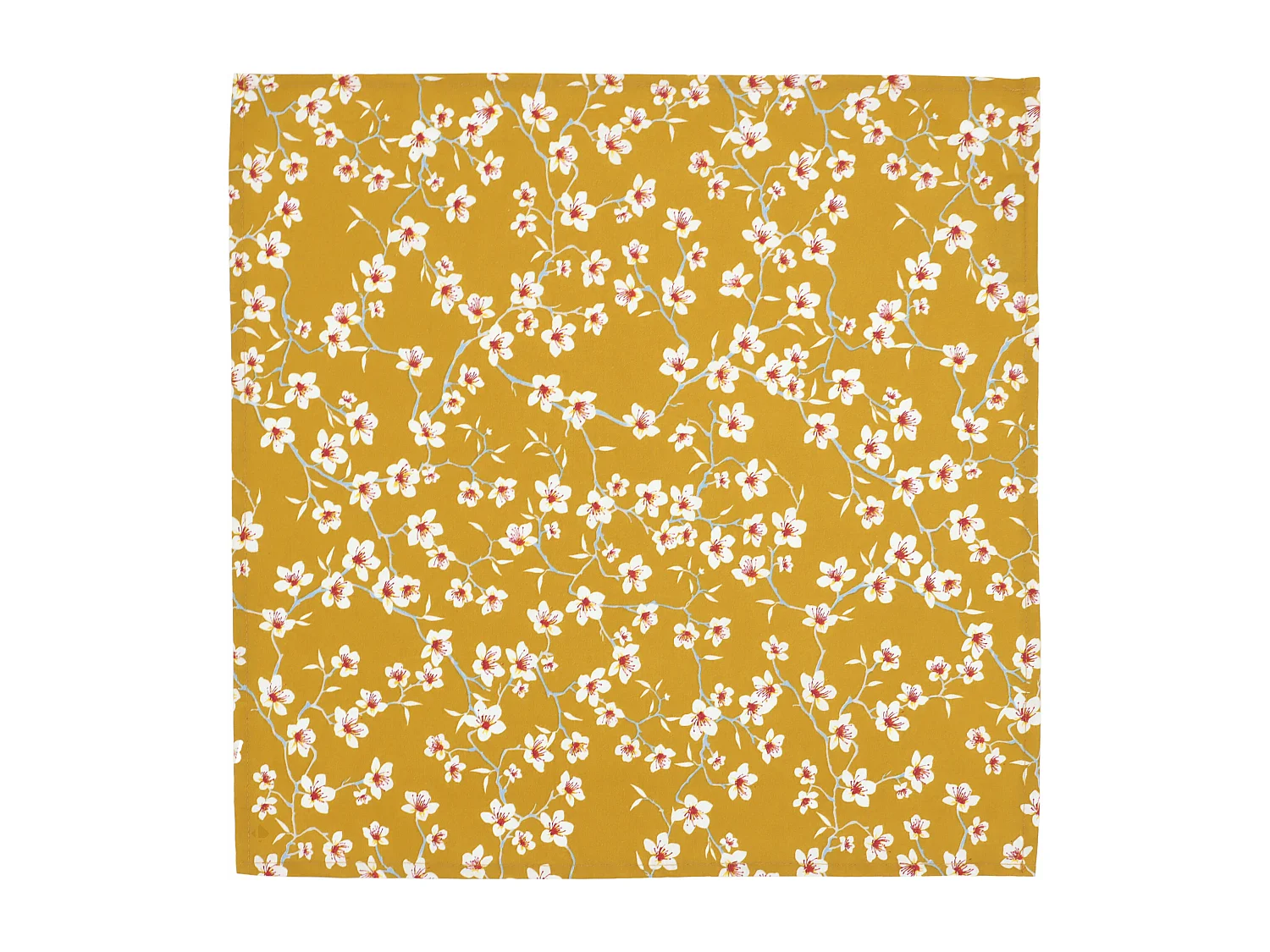 Lot de 2 sets de table enduit 45x45 cm AMANDIER jaune Safran