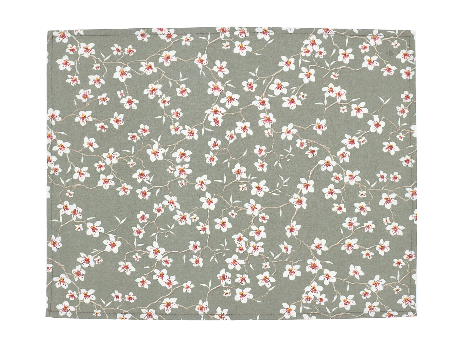 Lot de 2 sets de table enduit 35x45 cm AMANDIER vert Sauge