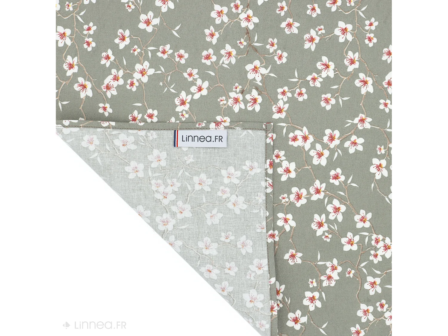 Lot de 2 sets de table enduit 35x45 cm AMANDIER vert Sauge