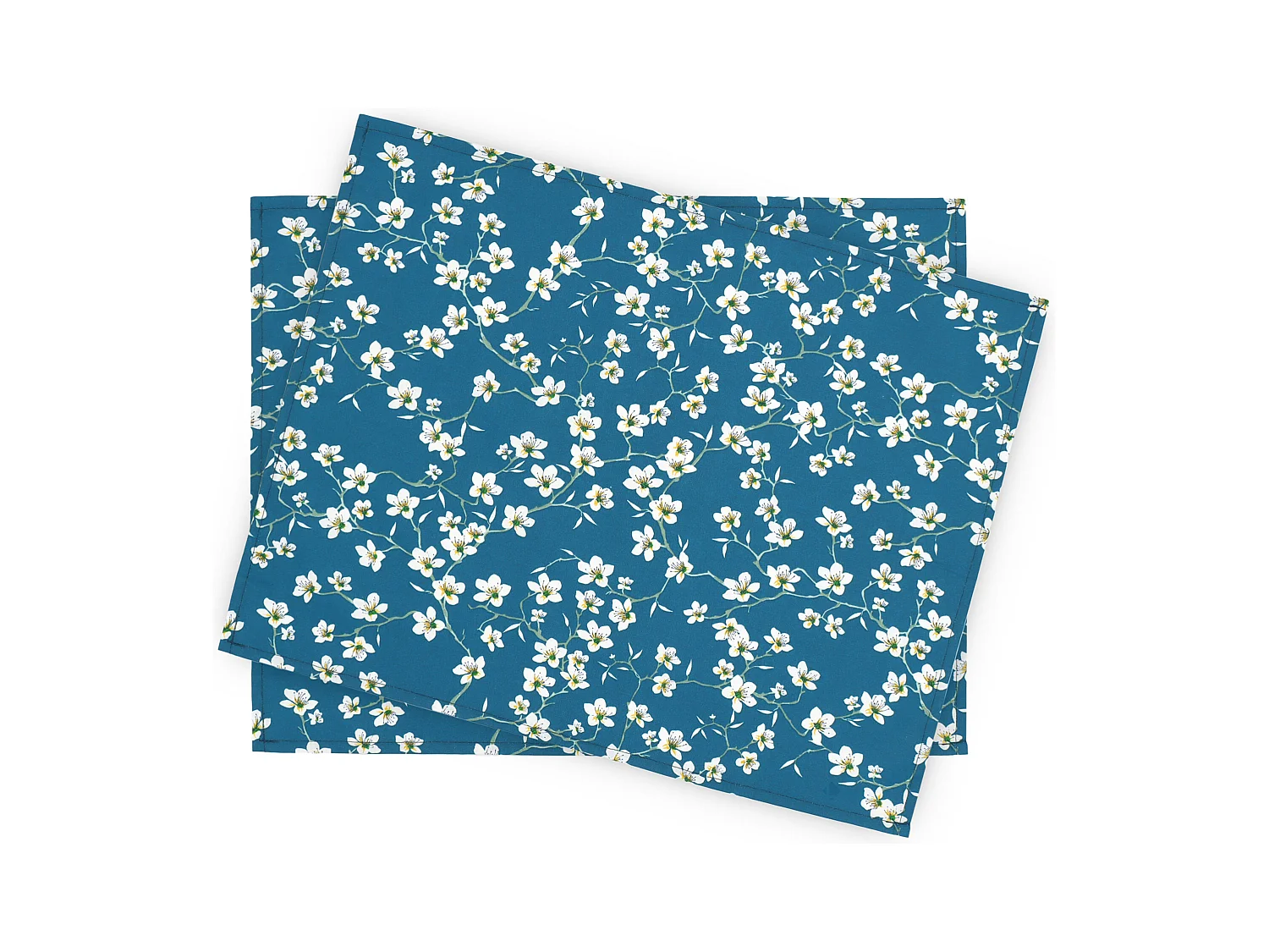 Lot de 2 sets de table enduit 35x45 cm AMANDIER Bleu