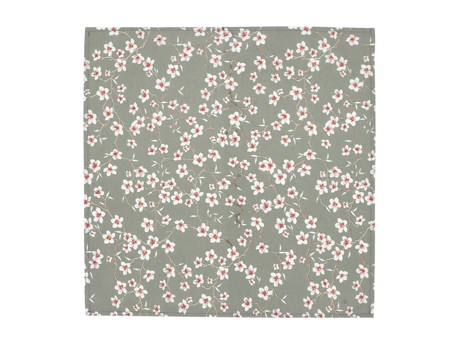 Lot de 2 sets de table enduit 45x45 cm AMANDIER vert Sauge