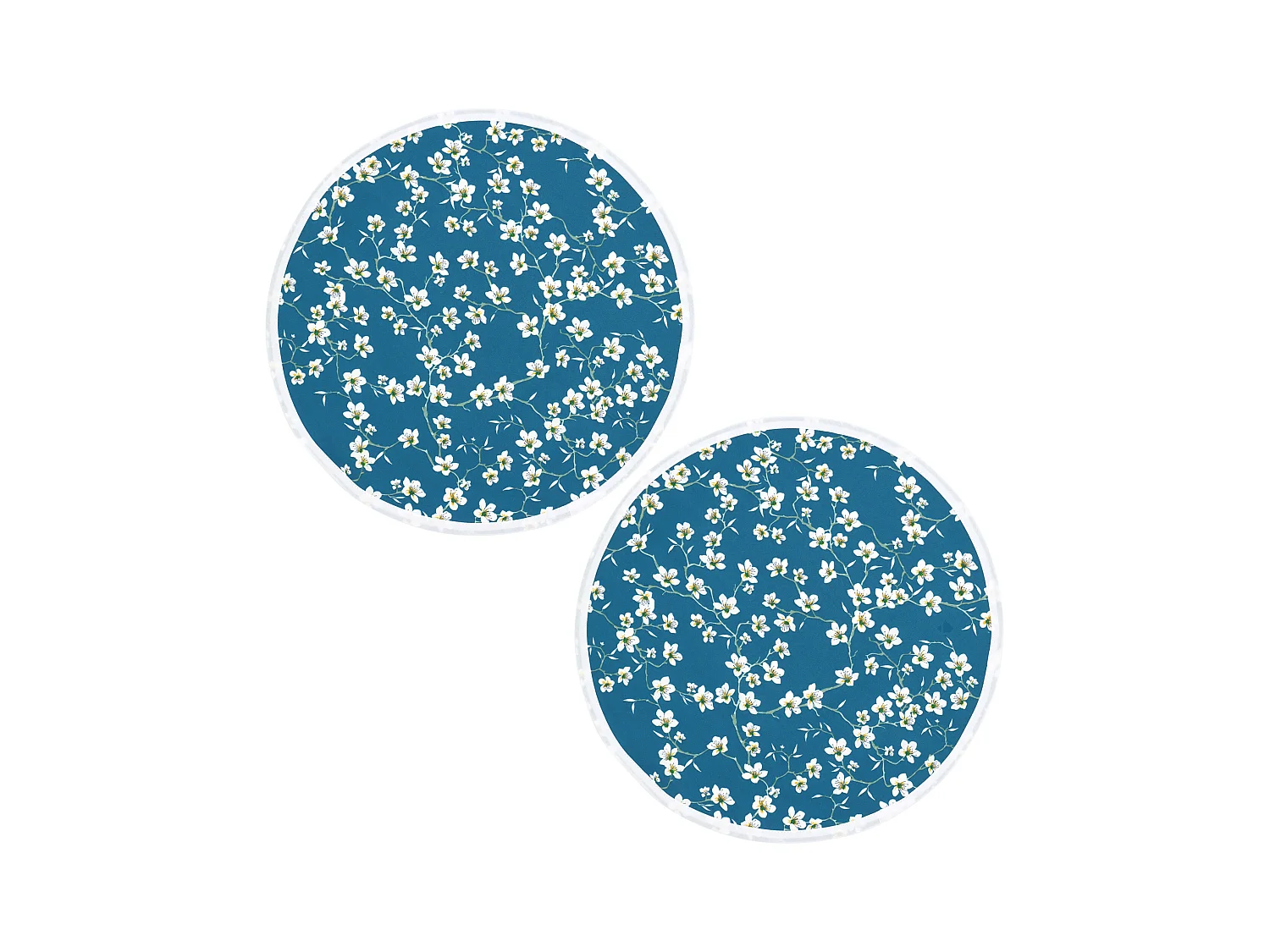 Lot de 2 sets de table enduit 38 cm AMANDIER Bleu