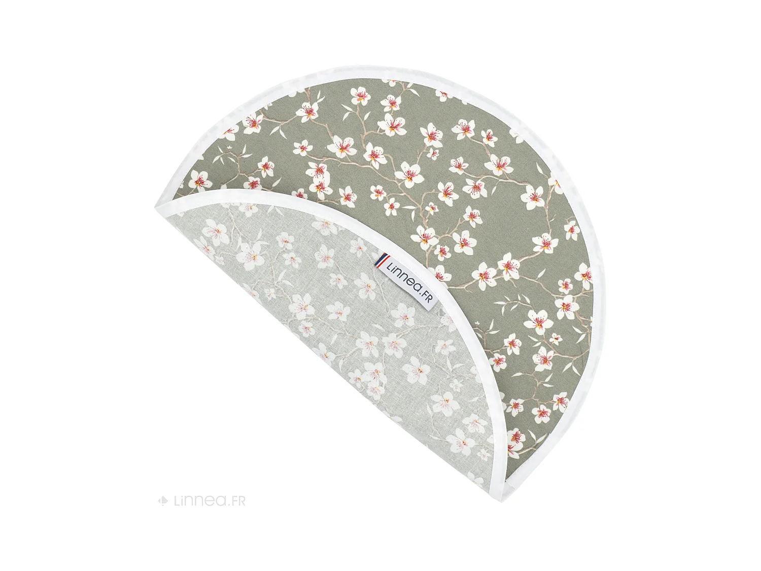 Lot de 2 sets de table enduit 38 cm AMANDIER vert Sauge