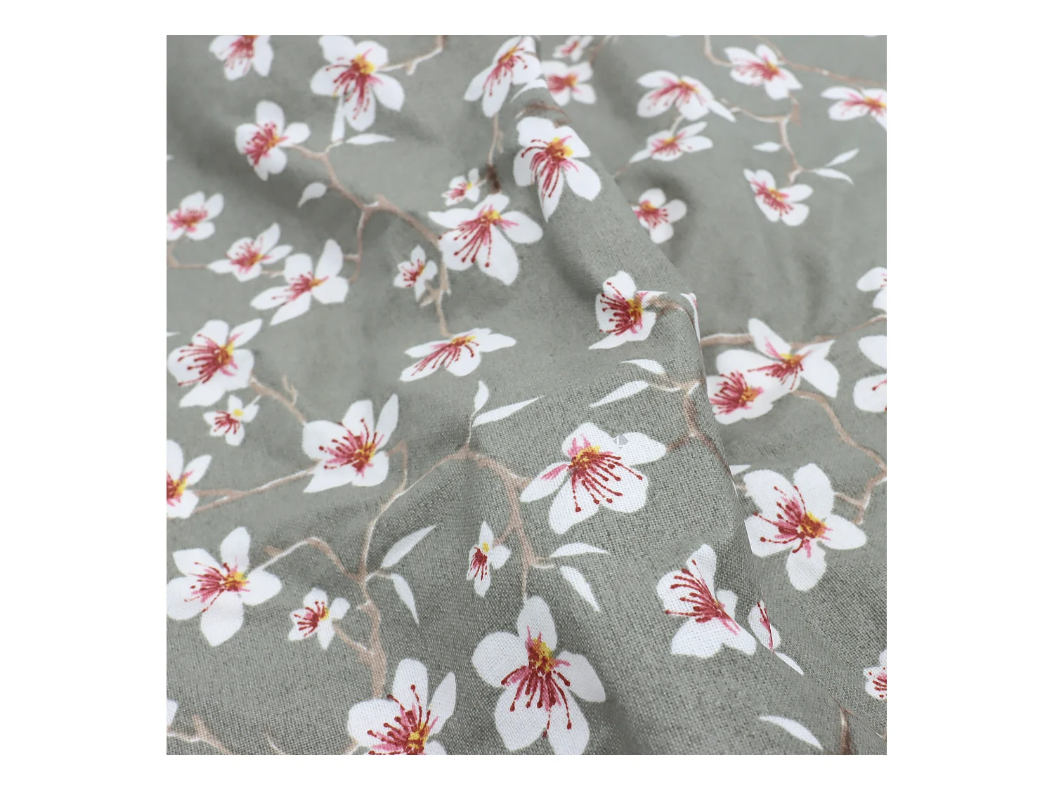 Lot de 2 sets de table enduit 38 cm AMANDIER vert Sauge