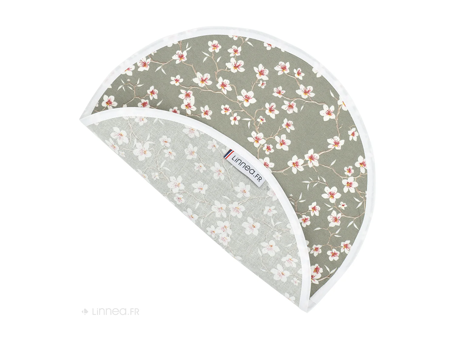 Lot de 2 sets de table enduit 38 cm AMANDIER vert Sauge