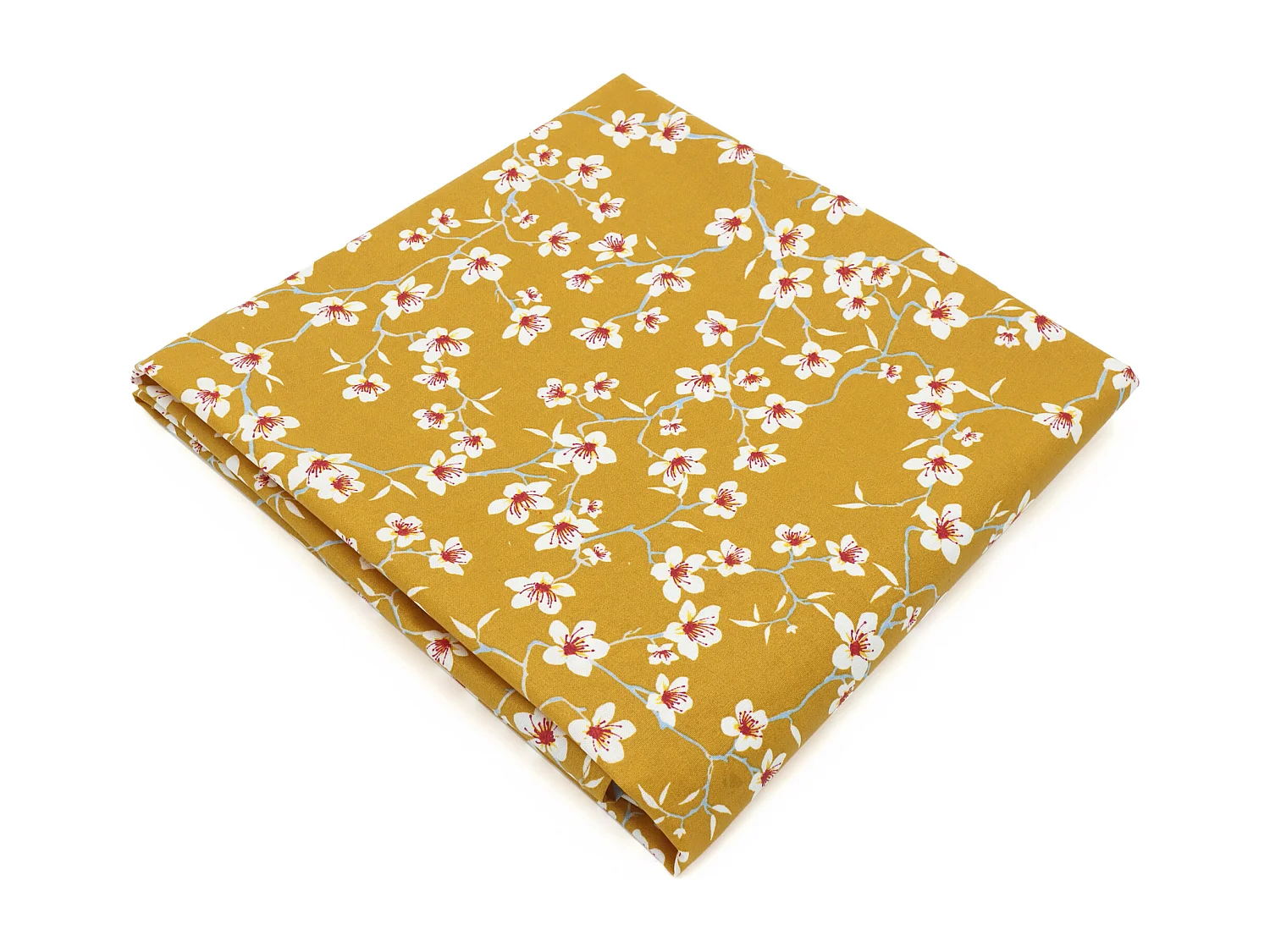 Chemin de table enduit 45x150 cm AMANDIER jaune Safran