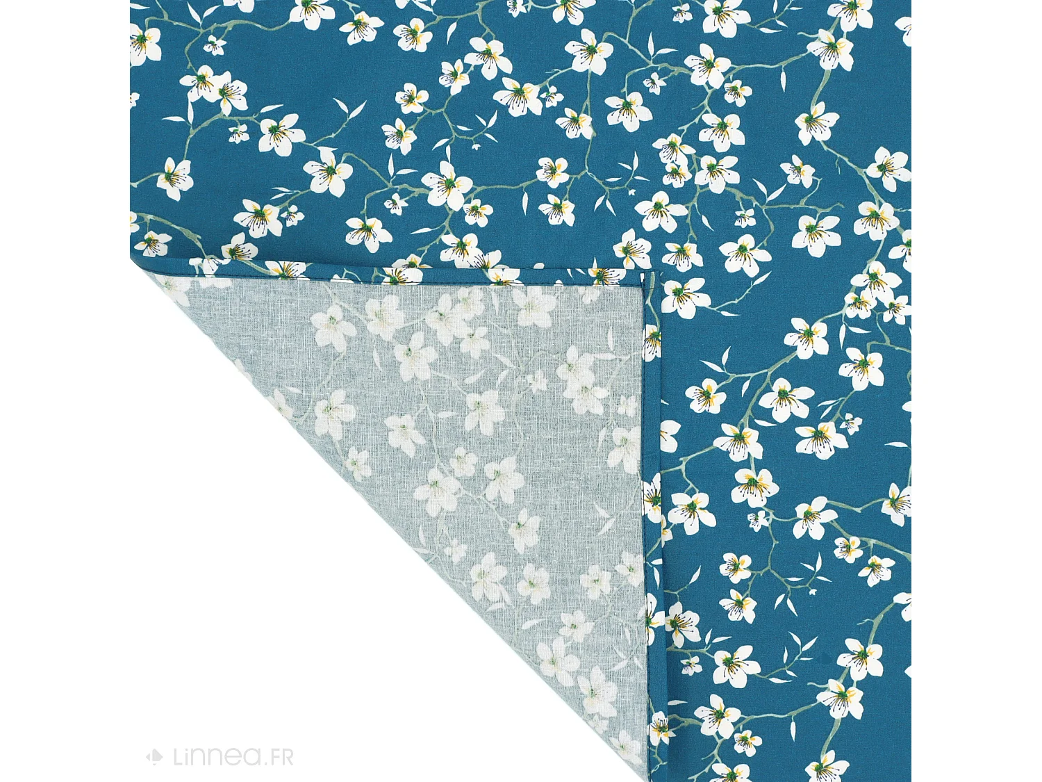 Nappe rectangle enduit 150x350 cm AMANDIER Bleu