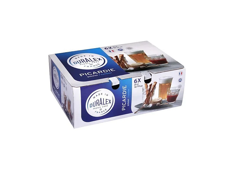 Set aus 6 Gläsern gobelets PICARDIE - 31 cl, unzerbrechliches und umweltfreundliches Glas