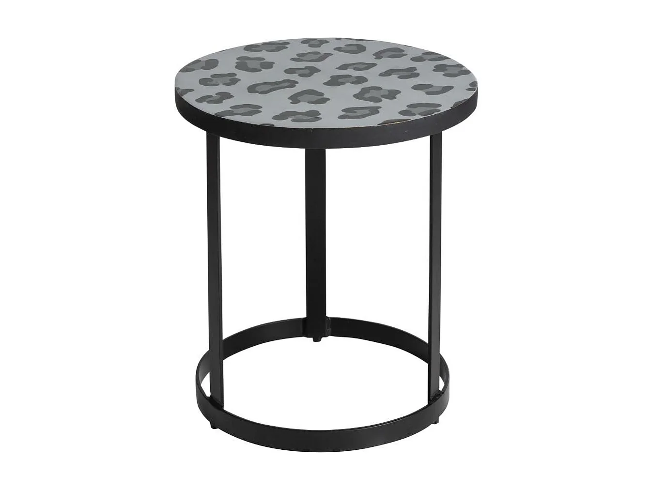 Bout de canapé en métal noir Gwen