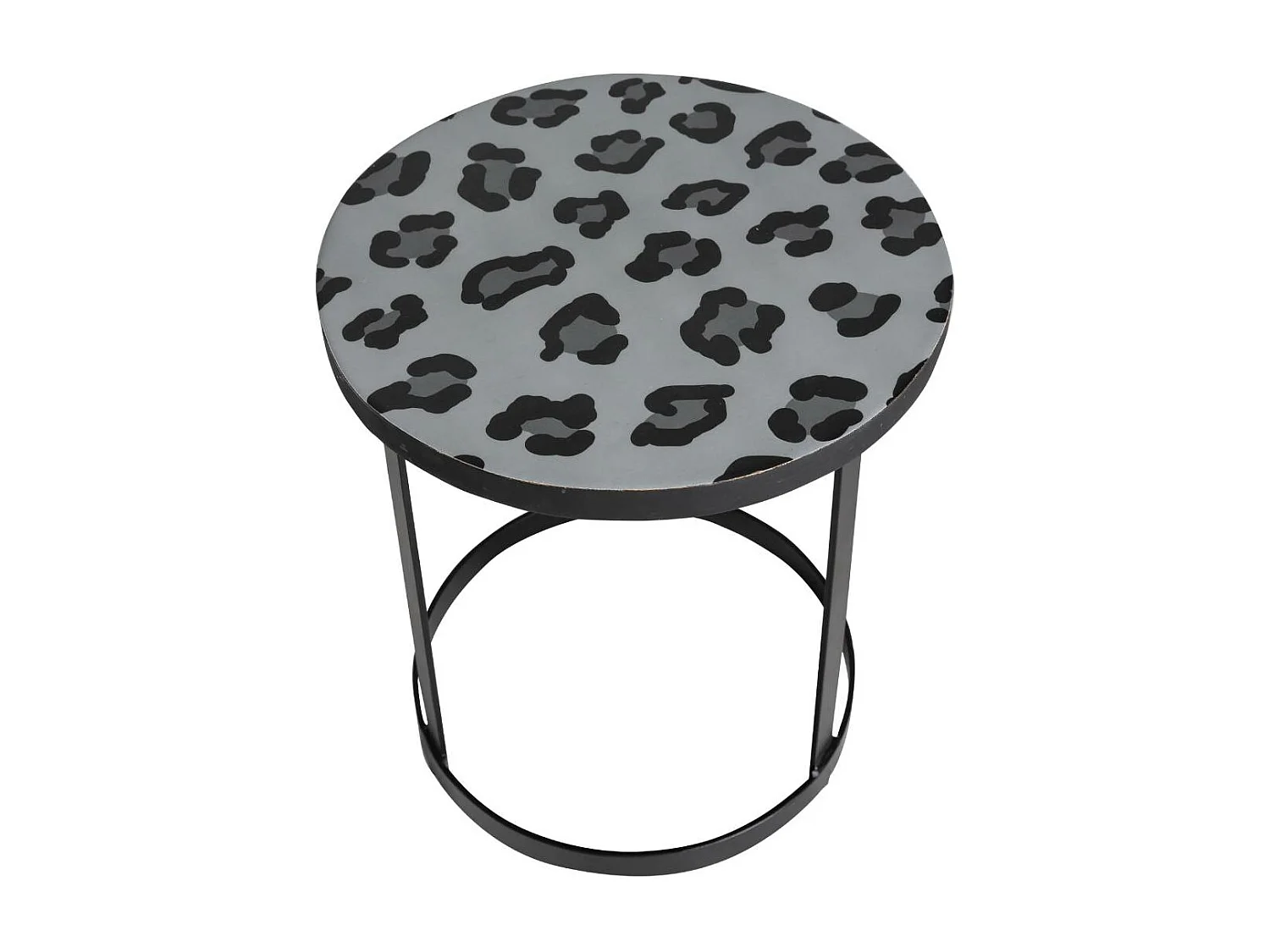 Bout de canapé en métal noir Gwen