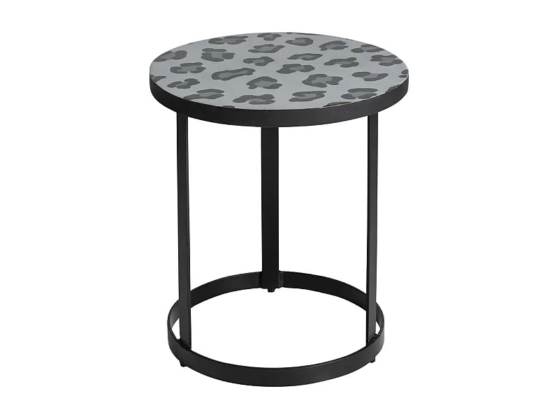 Bout de canapé en métal noir Gwen