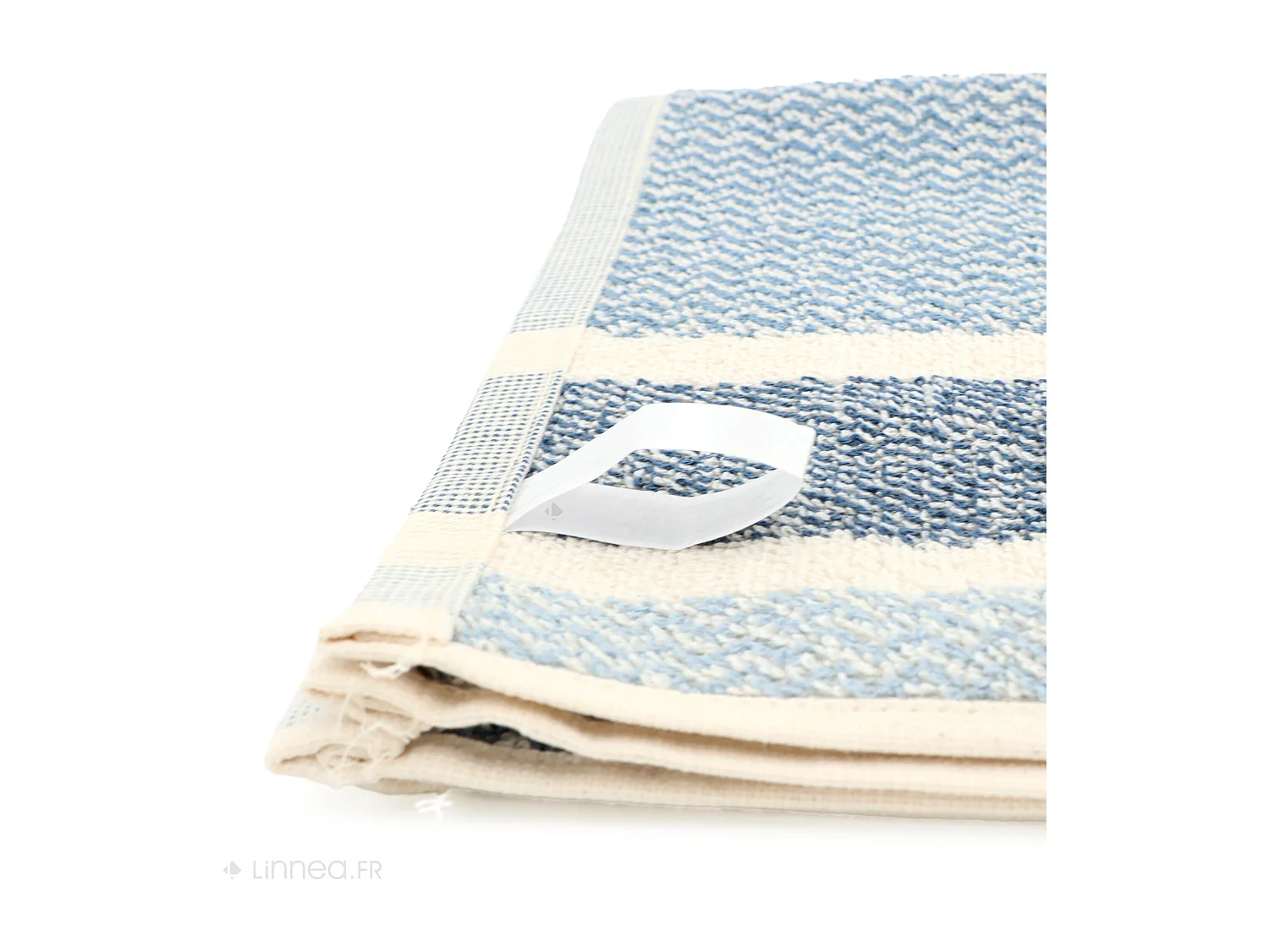 Lot de 2 torchons de cuisine éponge 50x50 cm coton OTON bleu