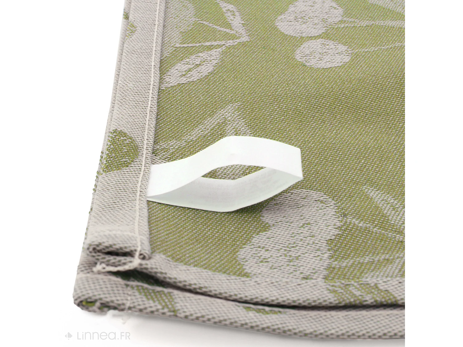 Lot de 2 torchons de cuisine toile 50x70 cm coton BING vert