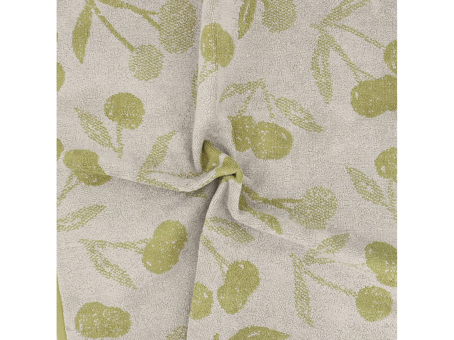 Lot de 2 torchons de cuisine éponge 50x50 cm coton BING vert