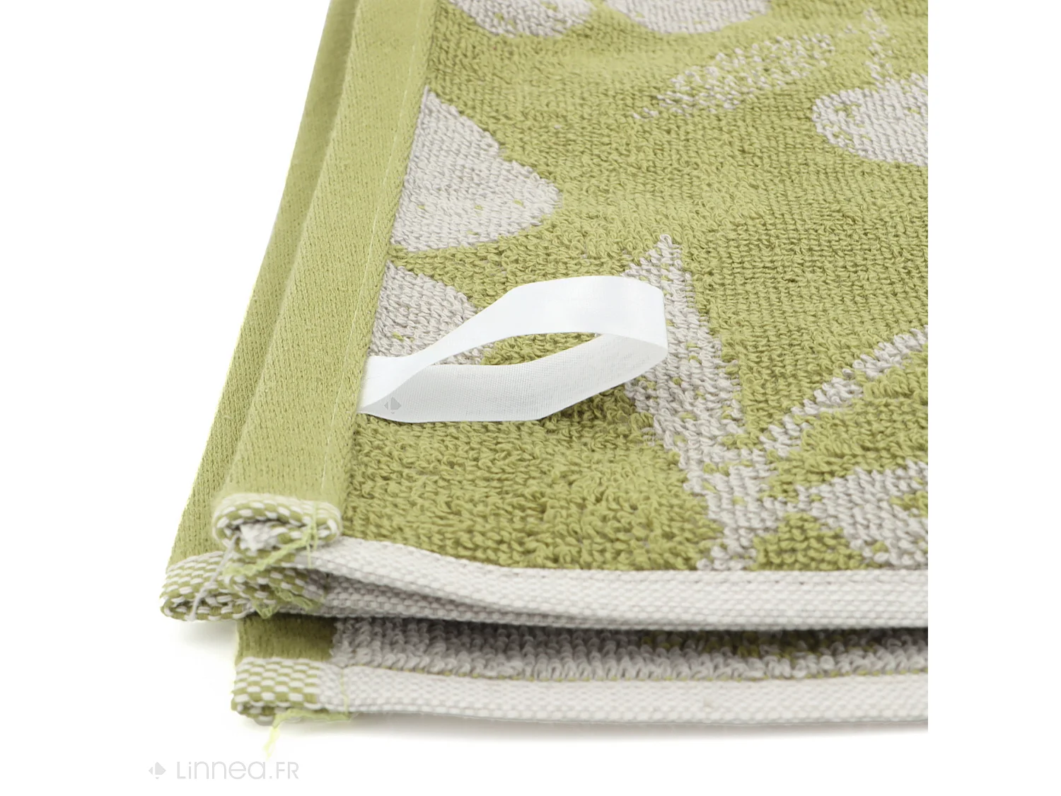 Lot de 2 torchons de cuisine éponge 50x50 cm coton BING vert