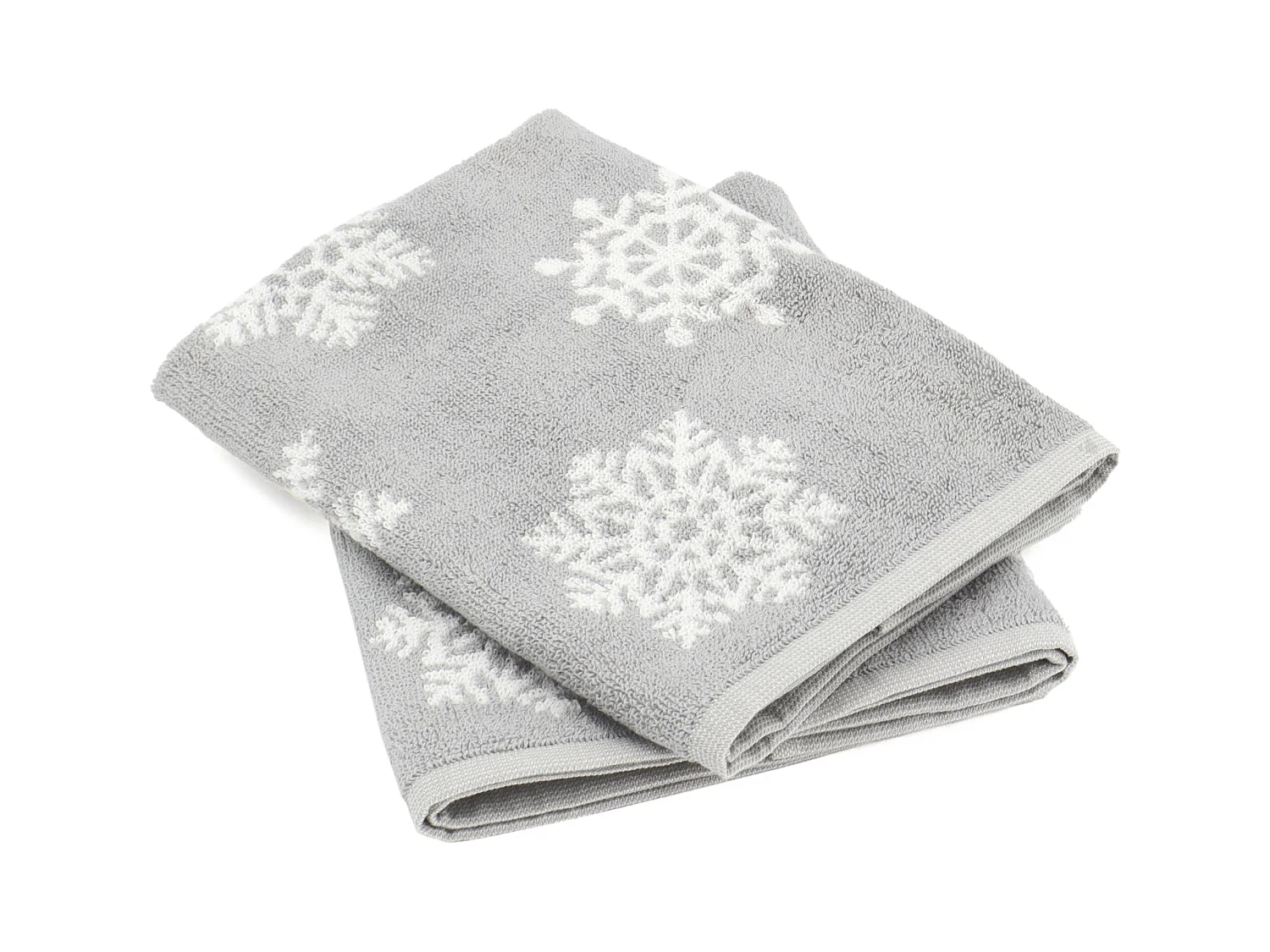 Lot de 2 torchons de cuisine éponge 50x50 cm coton ICE gris