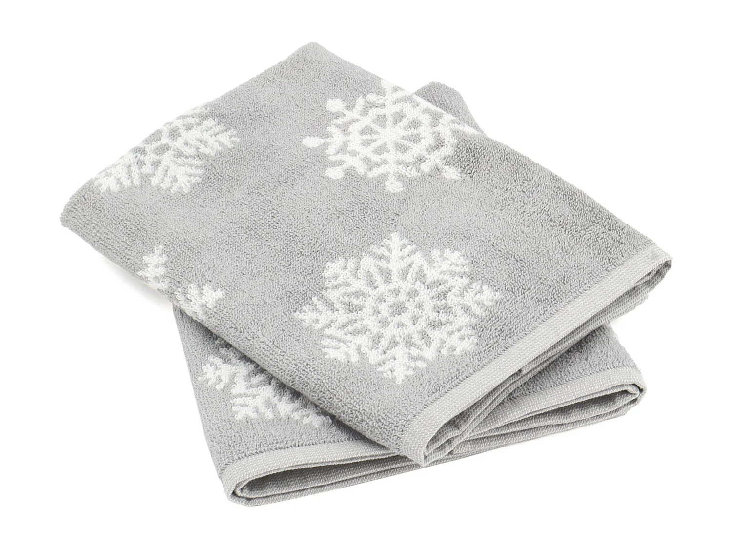 Lot de 2 torchons de cuisine éponge 50x50 cm coton ICE gris