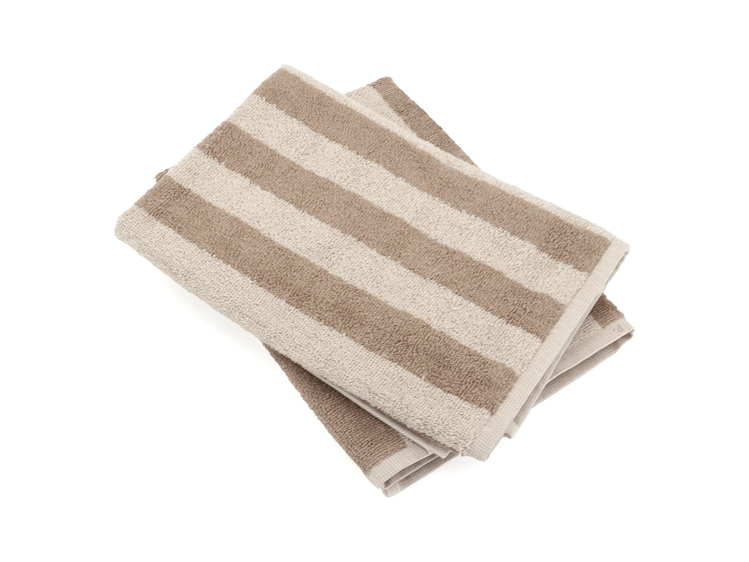 Lot de 2 torchons de cuisine éponge 50x50 cm coton PAT marron